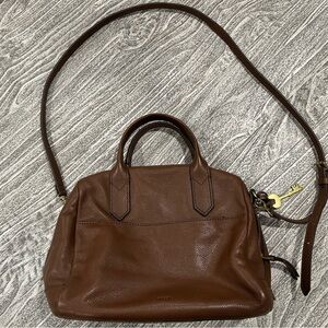 Fossil Leather Satchel EUC